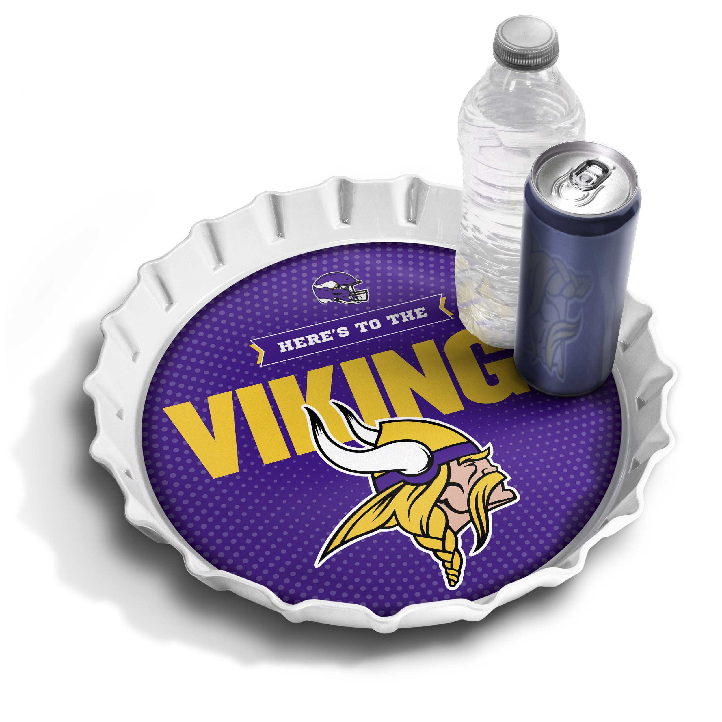 YouTheFan NFL Minnesota Vikings Bottle Cap Serving Tray