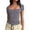 LL1-Dark Gray, variant on Women's Square Neck Short Sleeve Double-Layer Tops Basic Slim Fit Crop Tops Going Out Summer T Shirt Green,Size S