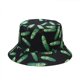 thumbnail image 1 of Wekity Cute Bucket Hat Beach Fisherman Hats for Women, Reversible Double-Side-Wear Unisex (Cucumber-Black), 1 of 5