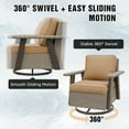 thumbnail image 6 of EAGLE PEAK Classic 360° Swivel Rocker Patio Chair with Thick Cushions, All-Weather Wicker Outdoor Lounge Glider, Beige/Tan, 6 of 9