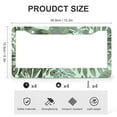 thumbnail image 3 of License Plate Frame Tropical Palm Leaves Standard Car Tag Cover Holder 2 Pieces Tropical Green Plant Quality Aluminum License Plate Frames Funny Cute for USA Canada Vehicles, 3 of 6