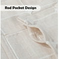 thumbnail image 3 of Kitchen Curtains 36 Inch Cafe Curtain Tiers, Light Filtering Linen Textured Short Curtains for Bathroom, Semi Sheer Farmhouse Small Window Curtain Rod Pocket 2 Panels (Light Beige), 3 of 7