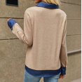 thumbnail image 4 of Collared Sweaters For Women,Pullover Sweaters For Women,Sweater With Denim Trim,Knit Sweater,Women Fall Winter Tops,Casual Long Sleeve Knit Tops, 4 of 4
