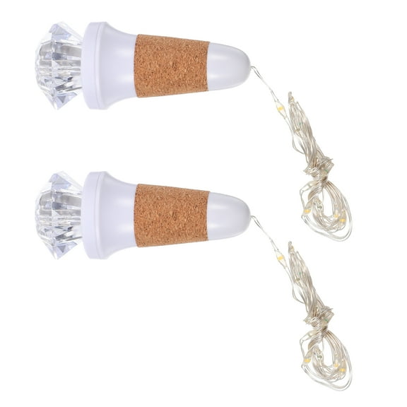 2Pcs Wine Bottle Stopper LED Lights Festival String Light Party Decorative Lamp