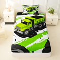 thumbnail image 3 of Manfei Cute Garbage Truck Twin Sheets,Boys Friendly Print Bedding,Green,3 Pieces,1 Fitted Sheet and 1 Pillowcase, 3 of 6