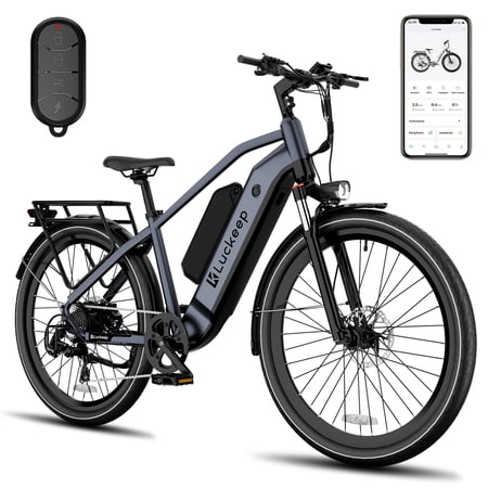 Luckeep Electric Bike for Adults 750W Motor, 48V 40AH Dual Battery, 28MPH Max 100 Miles 27.5" Fat Tire , UL 2849 Certified