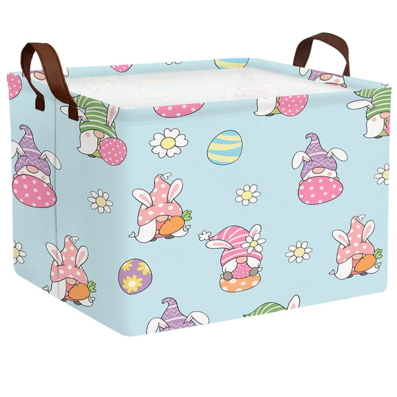 BOOHIT Large Easter Basket for Kids Canvas Teen Empty Gift Storage Bin Decor(Colorful 5)