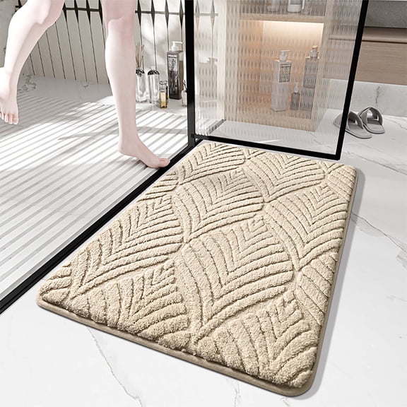Neorosiri Non-Slip Bath Mat,32x18 Inch Absorbent Shower Rug,Waterproof Bathroom Floor Mat,Thick Entrance Door Foot Pad