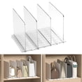 thumbnail image 4 of tredstone Closet Shelf Dividers Partition for Kitchen, Office, Pantry Easily Install Clear 4 Grid, 4 of 8