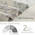 thumbnail image 4 of JINCHAN Cortina de lino con flores, visillo 50"x16", Gris Beige, 4 of 9