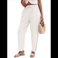 thumbnail image 1 of Pantalones de con Cordón Ajustable para Mujer, Pantalones de Playa de Verano con Cintura Elástica. XXL, 1 of 10