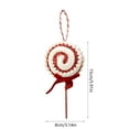 thumbnail image 3 of Btomtd Christmas Tree Ornaments with Lollipop Pendants and Foam Balls, Sequin Striped Holiday Hanging Decorations, Festive Tree Pendant, Xmas Decor, Red, 3 of 6