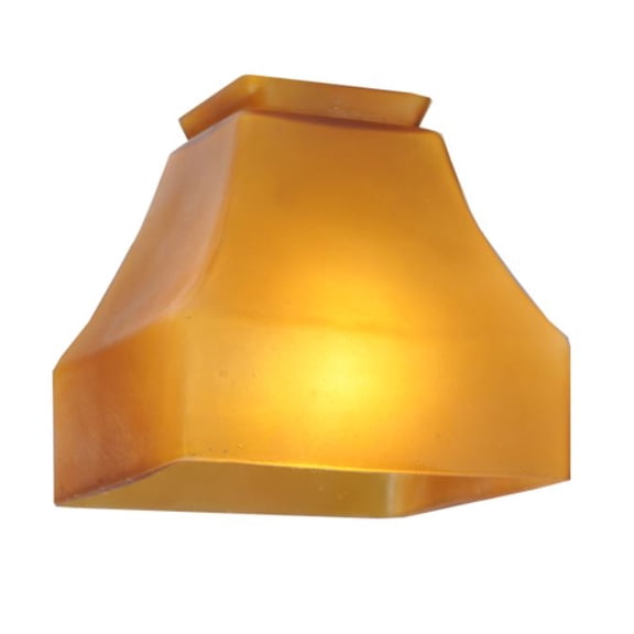 5"Sq Bungalow Frosted Amber Shade