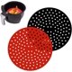 thumbnail image 1 of piezas de revestimientos antiadherentes para freidora de aire de 9 pulgadas, accesorios para freidora de aire, 2 piezas de alfombrillas redondas de silicona reutilizables para freidora de aire d, 1 of 5