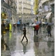 thumbnail image 2 of Bolokofsky, Ronald 12x12 White Modern Wood Framed Museum Art Print Titled - Walking in the Rain, 2 of 4