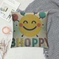 thumbnail image 2 of Inspirational Quote Pillow Covers Double-sided printed Colorful Be Happy Be Brave Cushion Cover Farmhouse Decor Pillowcases For Home Classroom Reading Corner ,Gifts for Kid Family Friend, 2 of 5