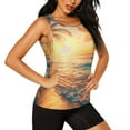 thumbnail image 2 of Vsdgher Tropical Sunset Beach Scene Tank Top Sports Vest Bra for Women Sports ,Quick Dry Sports Workout Running Top Vest-X-Large, 2 of 7