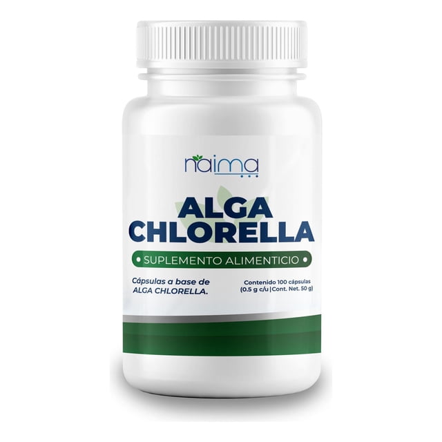 Alga Chlorella Orgánica 500mg - 100 Cápsula - Pullulan Orgánica - Ingredientes Naturales