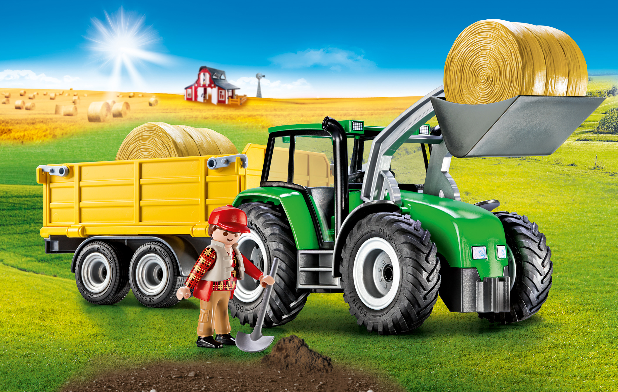 PLAYMOBIL Tractor with Trailer Play Vehicle - image 2 of 6