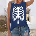 thumbnail image 2 of Camiseta sin mangas de Halloween para mujer, camiseta sin mangas con estampado gráfico divertido de playa de verano para adultos, blusa Fridja  gh892, 2 of 6