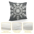 thumbnail image 4 of Nawypu  Pack of  Cozy Fleece Throw Pillow Cases Covers for Couch Bed Sofa Christmas Snowflakes  Medium Grey, 4 of 5