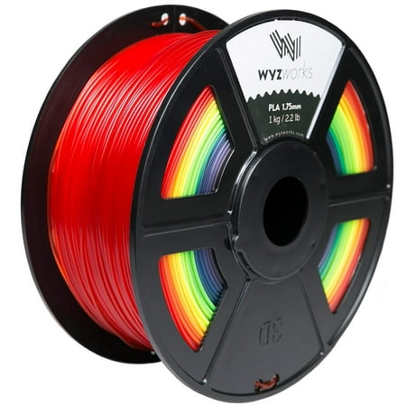 printer 3d filament multi 2lb thermoplastic wyzworks 75mm 1kg polylactic pla acid rainbow