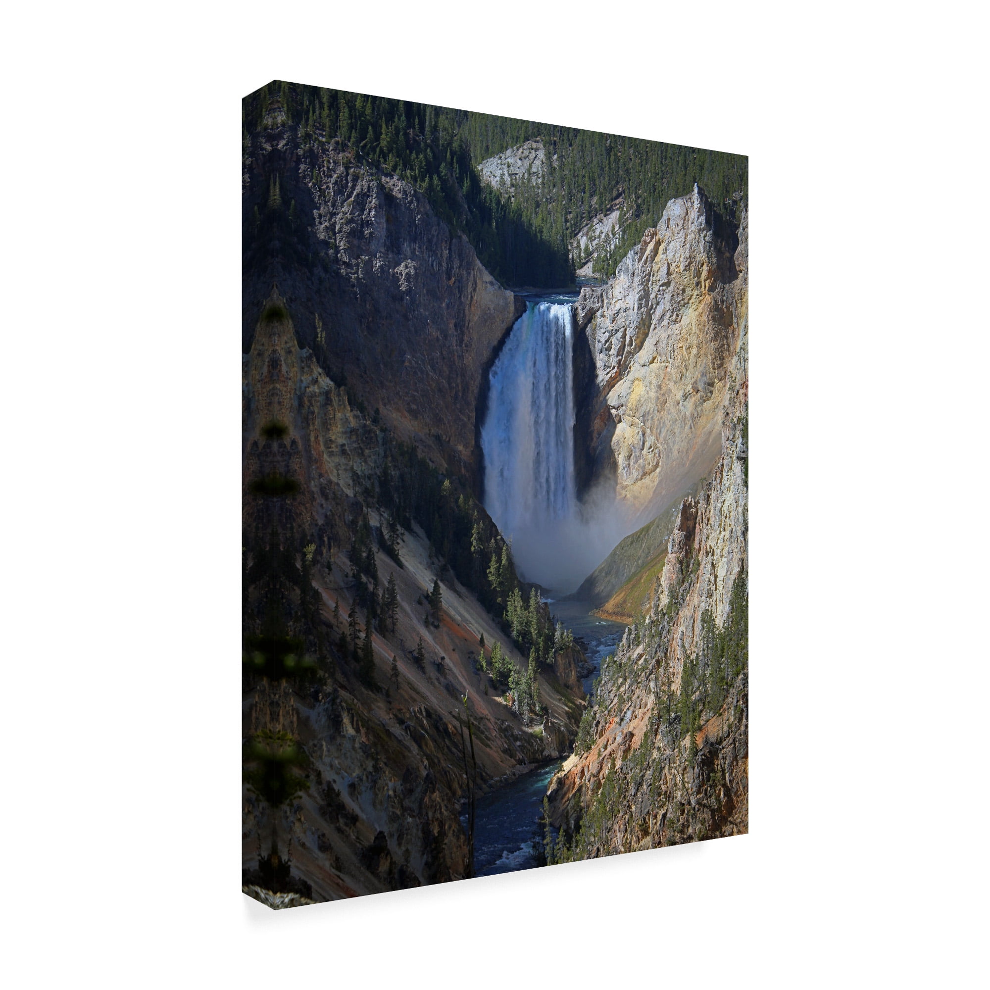 Trademark Fine Art 'Lower Falls Yellowstone' Canvas Art by J.D. Mcfarlan