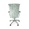 thumbnail image 5 of Ambesonne Floral Office Chair Cover Stretchable High Back, Vertical Leafy Flower Strips, Fern Green Sky Blue, 5 of 6