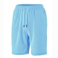 thumbnail image 2 of Fashion YLSDY Men Solid Color Chino Casual Shorts, Summer Loose Comfy Vacation Trendy Clothes Elastic Waist Drawstring Sports Shorts Light Blue M, 2 of 7