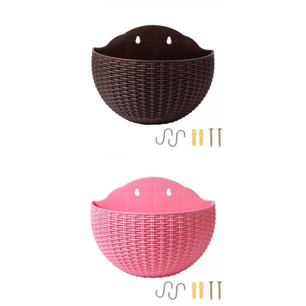 2 uds colgante de pared colgador cesta contenedores soportes de riego automático para jardín dormitorio cocina interior al aire libre regalo de boda CUTICAT none