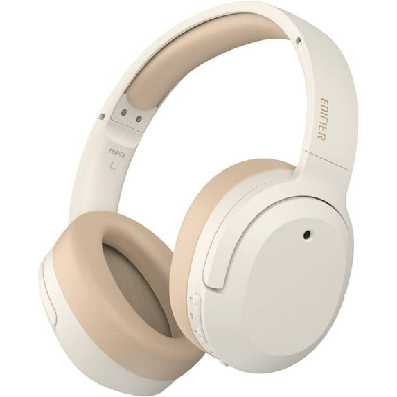 Restored Edifier W820NB Plus Hybrid Active Noise Cancelling Headphones - LDAC Codec - Hi-Res Audio Wireless & Wired - Fast Charge - Over Ear Bluetooth V5.2 Headphones for Travel/Home/Office- Ivory (Refurbished)