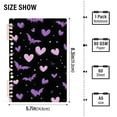 thumbnail image 4 of joogoo Spiral Journal Notebook Hearts Bats College Ruled Notebooks 8.3" x 5.7" 1 PC, 4 of 8