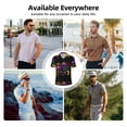 thumbnail image 4 of Kdxio Mardi Gras with Flamingo Print Men's Short Sleeve Polo Shirt,Midweight Men's Shirt, 4 of 6