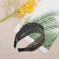 thumbnail image 6 of Unique Bargains 1 Pc Retro Wide-side Headband 5.91"x4.33" Black Gold Tone, 6 of 6