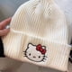 thumbnail image 3 of Sanrio-gorro de punto de felpa Kawaii Kuromi Hello Kitty Cinnamoroll Stuff, lindo gorro de punto cálido de invierno, regalo, Y2k, nuevo, 3 of 4