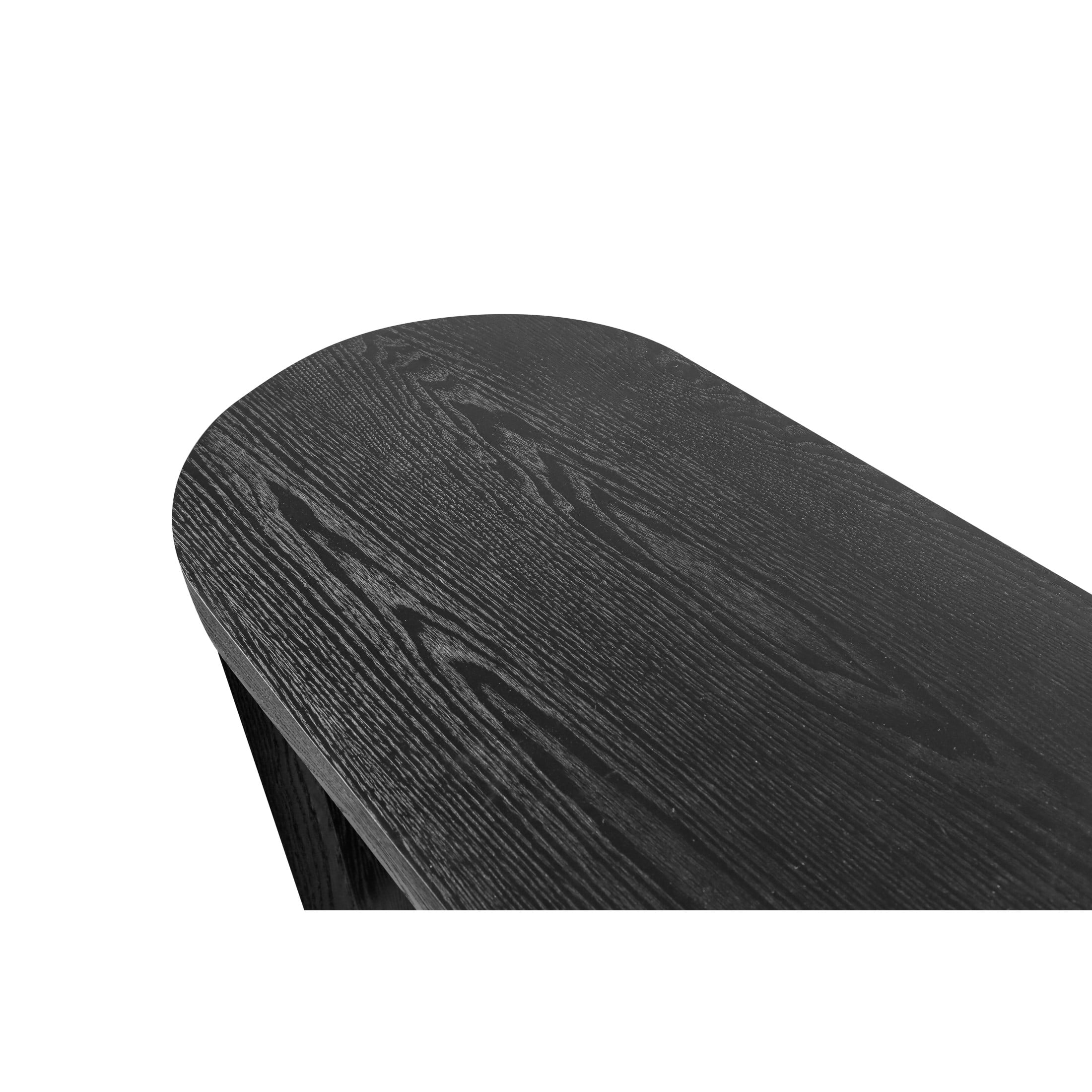 Clea Minimalist 60" Versatile Console Table, Entryway Table with Adjustable Curved Legs, Black