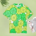thumbnail image 4 of Lime Slice Pattern T Shirts Basic T-Shirt Short Sleeve Ladies Tee Shirt Summer Graphic Clothing, 4 of 6