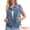 Blue, variant on Womens Denim Vest Button Down Jacket Sleeveless Jean Jacket M Dark Blue