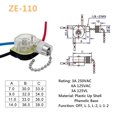 thumbnail image 2 of Paquete de 3 Interruptores de Luz Ventilador Techo ZE-110 Interruptor Ventilador 3 VíAs Interruptor Ventilador Velocidad Interruptor Cadena de TraccióN Techo Reemplazo (NíQuel), 2 of 10