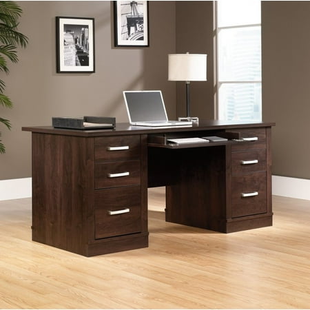 Sauder Furniture 408289 Office Port Executive Computer Desk Dark Sauder Furniture 408289 Office Port Executive Computer Desk Dark Wood Finish