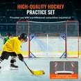 thumbnail image 3 of KFFKFF But de Hockey avec Filet de Sécurité et Cibles Rue Extérieur Filet de Hockey en Acier 72 Pouces, 3 of 9