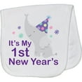 thumbnail image 2 of Inktastic It's My 1st New Year's Elephant Baby Burp Cloth, 2 of 3