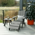 thumbnail image 2 of Highwood 3-pc Modern Adirondack Set with Modern Adirondack Chair, 1 Modern Side Table & 1 Modern Folding Ottoman - Outdoor, Eco-friendly, Synthetic Wood, 2 of 8