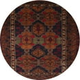 thumbnail image 1 of Ahgly Tapis d'Intérieur Rond Traditionnel Persan Rouge, 4 Pieds Rond, 1 of 6