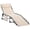 Beige, variant on Topcobe Sturdy Outdoor Chaise Lounger, 6-Position Reclining Beach Relaxer, Portable Camping Tanning Seat with Headrest for Yard, Patio, Pool, Beige