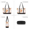 thumbnail image 6 of FORMRS Canvas Laptop Tote Bag for Women with 15.6" Computer Compartments Shoulder Handbag, Orange Seahorse, 6 of 7