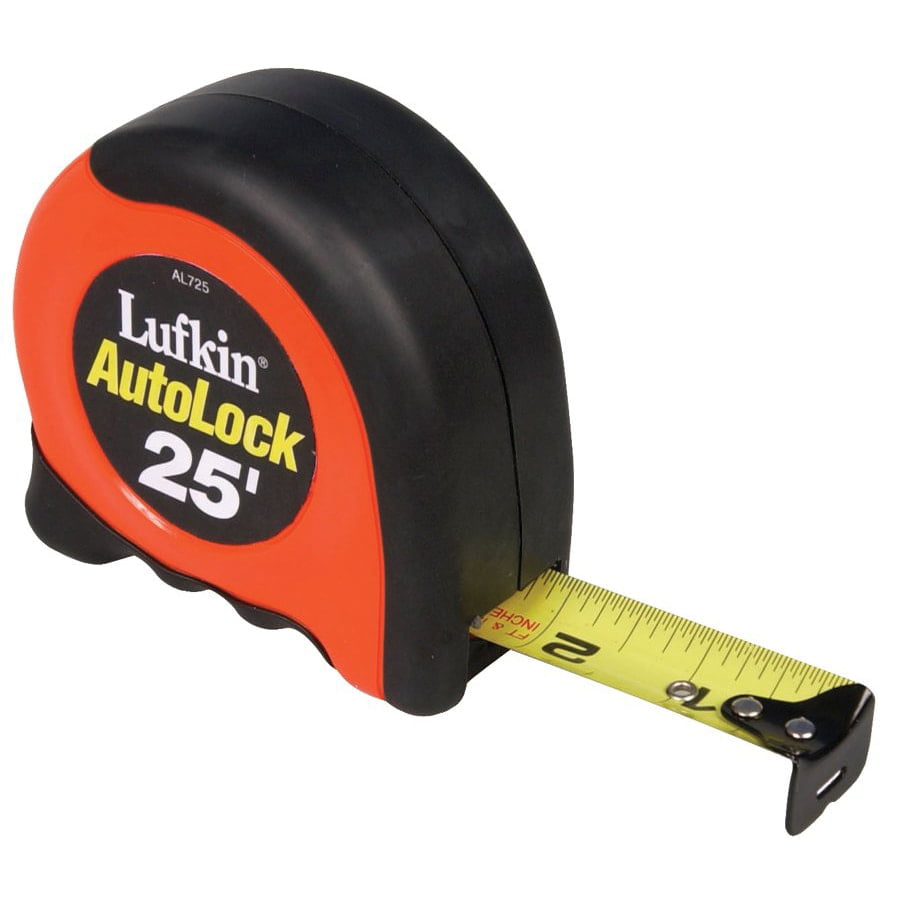 LUFKIN AL725 Tape Measure, 25 ft., 1 in. Blade Width