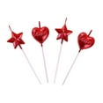 thumbnail image 1 of Five-pointed Star Birthday Candle Gold-plated Five-pointed Star Heart-shaped Romantic Baking Cake Decoration Insert, 1 of 5