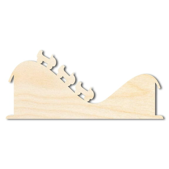 Unfinished Wood Rollercoaster Shape 24" / 1/8"