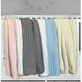 thumbnail image 3 of Effe Bebe Magnolia Cable Knit and Sherpa Baby Blanket - Cream White, 3 of 5